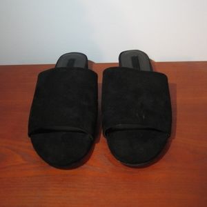 Black Forever 21 Slide On Sandals